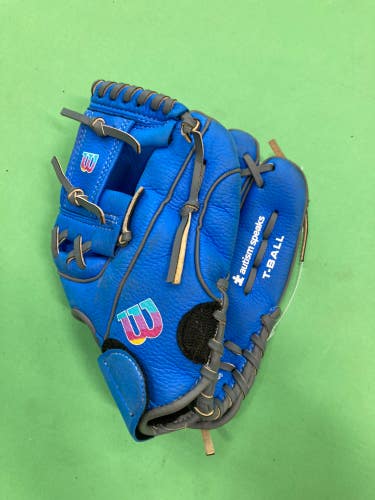 Blue Used Wilson A200 'Autism Speaks' Right Hand Throw Infield Baseball Glove 10"