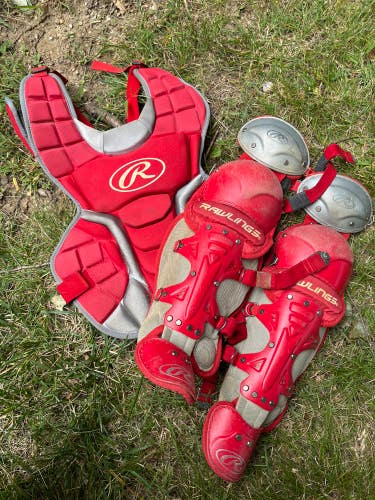 Used Youth Rawlings Catcher's Set