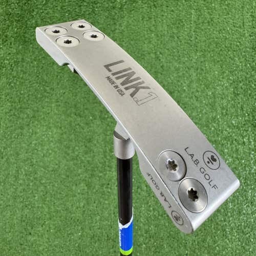 L.A.B. LAB Golf Link.1 35" Silver Center Shafted Blade Putter Right Handed