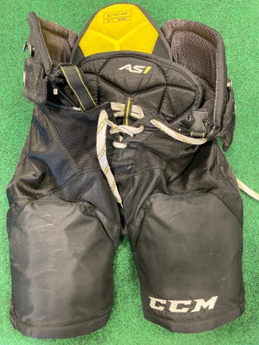 Black Used Junior Medium CCM Super Tacks AS1 Hockey Pants