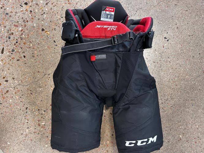 Black Used Senior Small CCM Jetspeed FT4 Hockey Pants