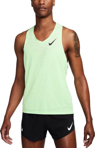 Nike Dri-Fit ADV Aeroswift Racing Running Singlet Vapor Green FN4231-376 Size XL