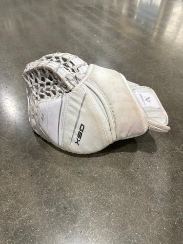 White Used Senior Bauer GSX Goalie Gloves & Blockers Regular