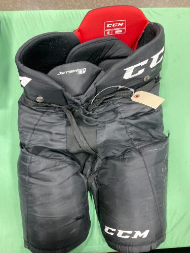 Black Used Senior Medium CCM JetSpeed LE Hockey Pants