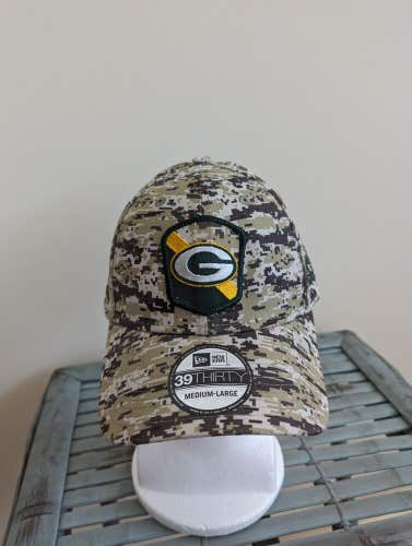 NWS Green Bay Packers 2023 Salute To Service New Era 39thirty Flex Hat M/L NFL