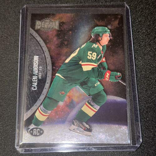 Calen Addison Minnesota Wild 2021-22 NHL Skybox Metal Universe Rookie #162