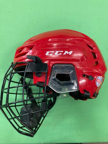 Red Used Medium CCM Tacks 710 Helmet