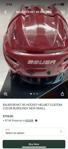 Bauer RE-AKT 150 helmet small maroon