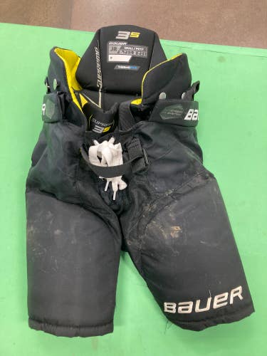 Black Used Junior Small Bauer Supreme 3S Hockey Pants