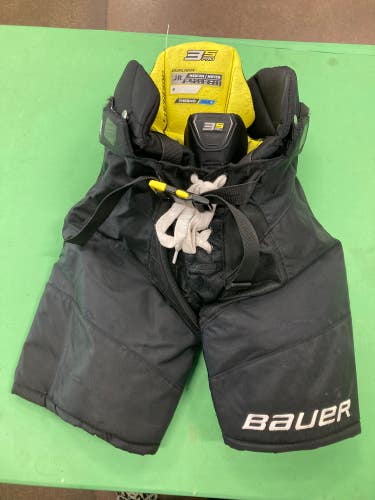 Black Used Junior Medium Bauer Supreme 3S Pro Hockey Pants