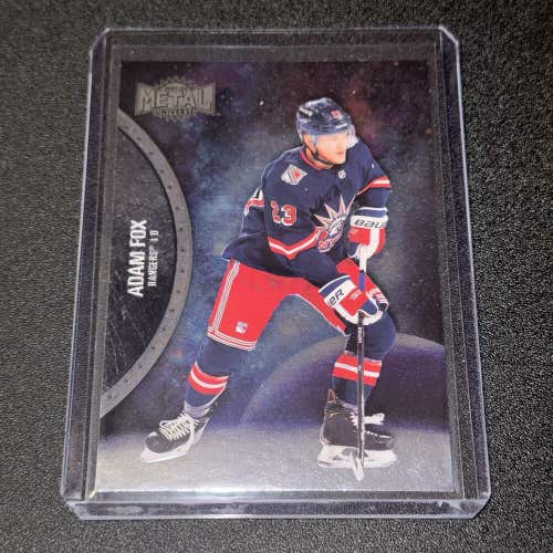 Adam Fox New York Rangers 2021-22 NHL Skybox Metal Universe Short Print Base 144