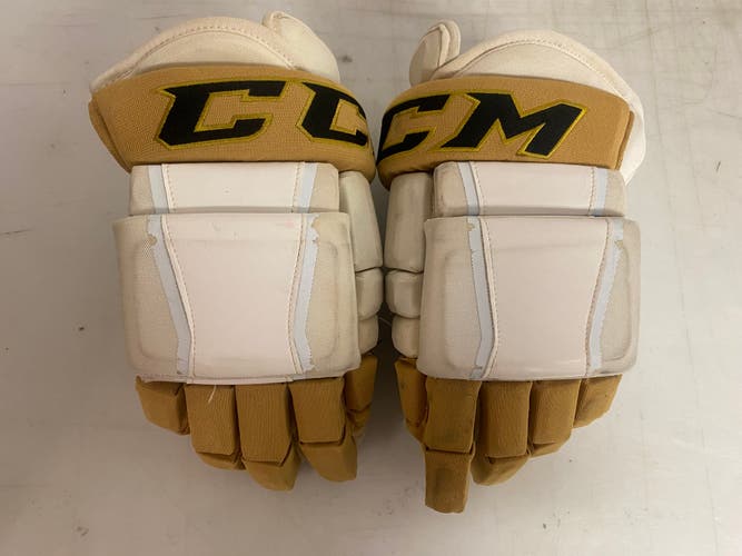 CCM HG97 Pro Stock Hockey Gloves 14” White KNIGHTS 90868