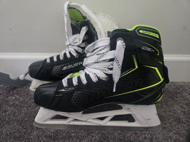 Senior Used Bauer GSX Hockey Goalie Skates Regular Width Size 7.5