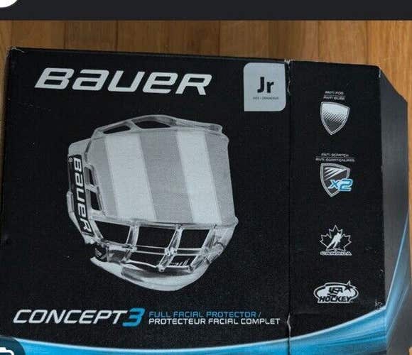 Bauer  Ice Hockey Concept 3 Full Face Visor Shield Bubble Junior