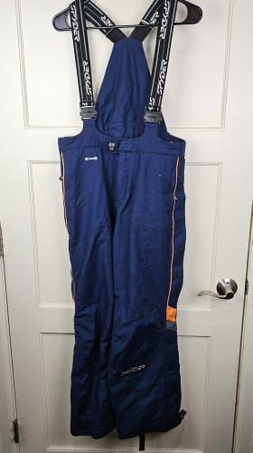 Spyder Force Pants Ski Snowboard Black Bibs Suspenders Youth Kyds 14 NWT