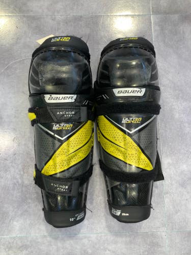 Used Junior Bauer Ultra sonic Shin Pads 10"