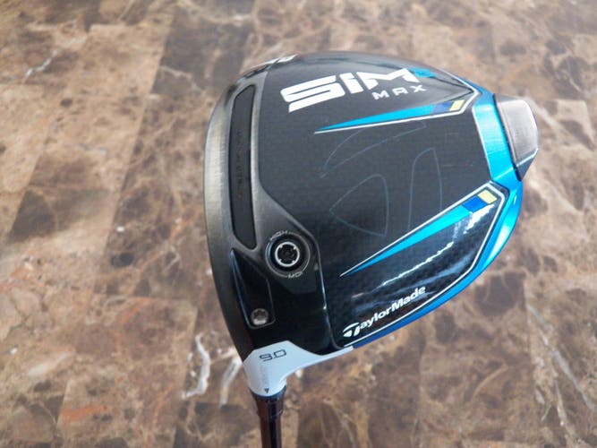 LEFT HAND TAYLORMADE SIM2 MAX GOLF DRIVER 9* GRAPHITE ATMOS REGULAR