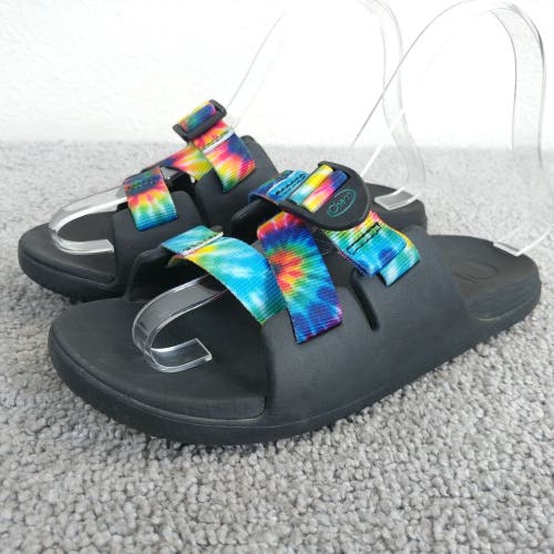 Chaco Chillos Slides Girls 4Y Slip On Shoes Rainbow Tie Dye Sandals