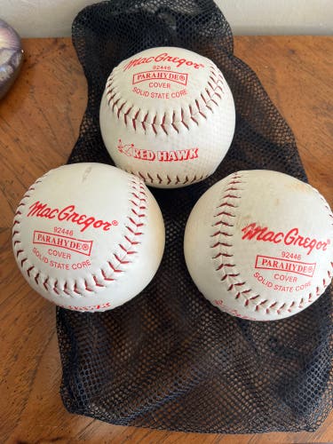 Softballs white lot of 3