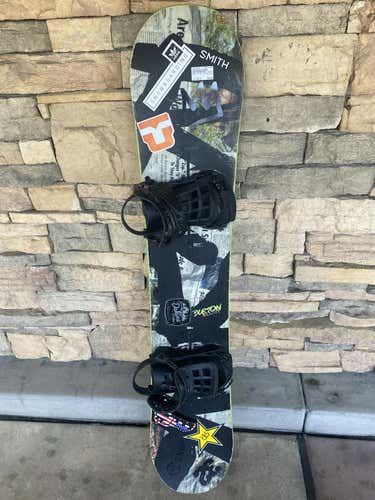 Used Burton Blunt With Union Bindings 156 Cm Men's Complete Snowboard