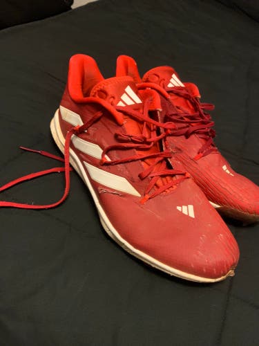 Red Mens Adizero Baseball Cleats