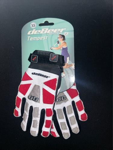 Debeer Tempest Girls XS Extra Small Lax lacrosse gloves New NWT