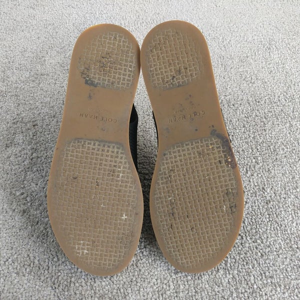 Cole Haan Mikaela Stitchlite Womens 8 Sandals Slingback Black Flats