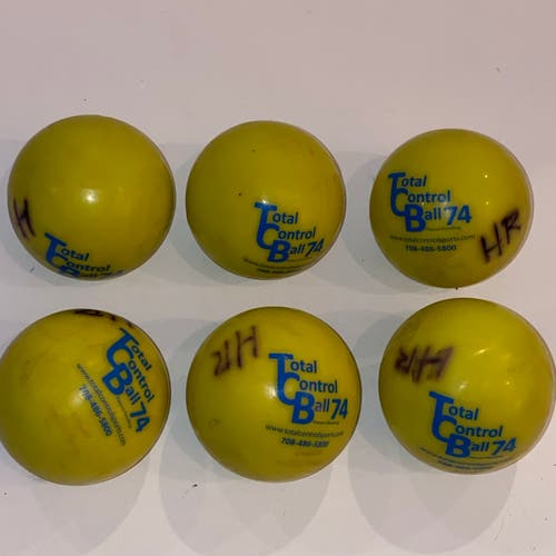 Lot Of 6 Total Control Ball 74 weighted Training Baseballs