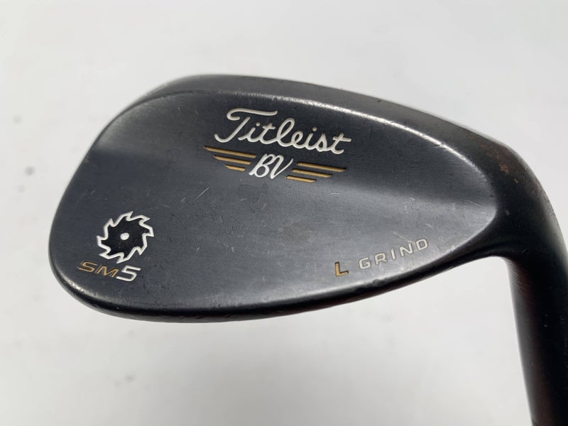 Titleist Vokey SM5 Raw Black Lob Wedge 60* 4 Bounce L-Grind Wedge Steel Mens RH