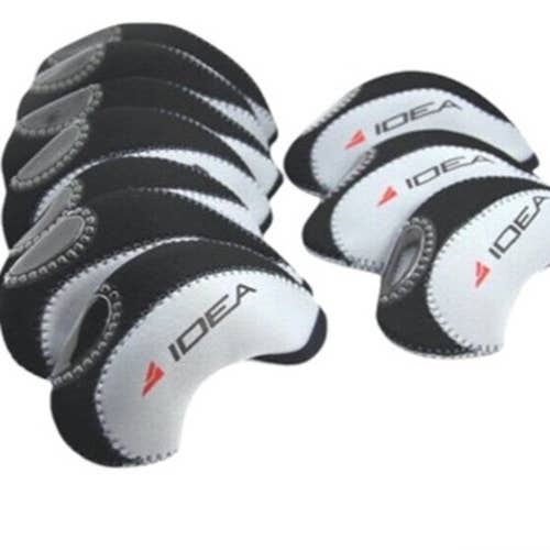 Adams Golf Idea 10 Piece Iron Head Covers Black/Grey Brand New