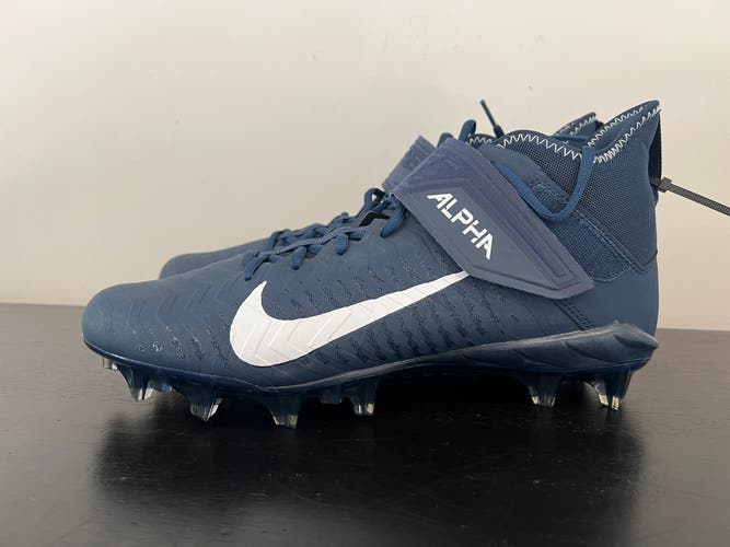 Size 13 Nike Alpha Menace Pro 2 Football Cleats Navy Blue BV3945-404 NEW