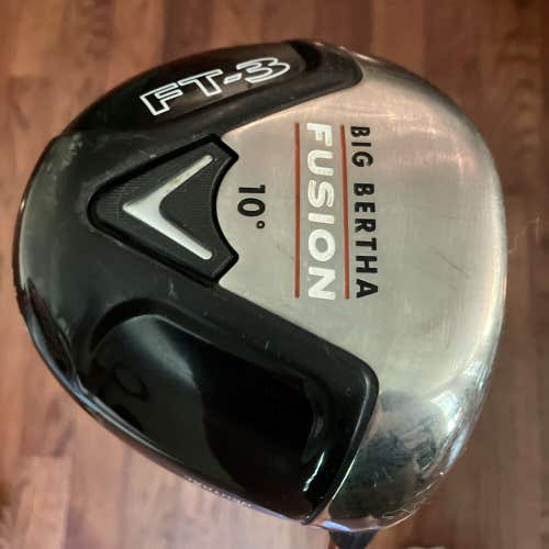 Callaway Big Bertha Fusion FT-3 Neutral 10* Driver Stiff Aldila NVS 55g R Shaft