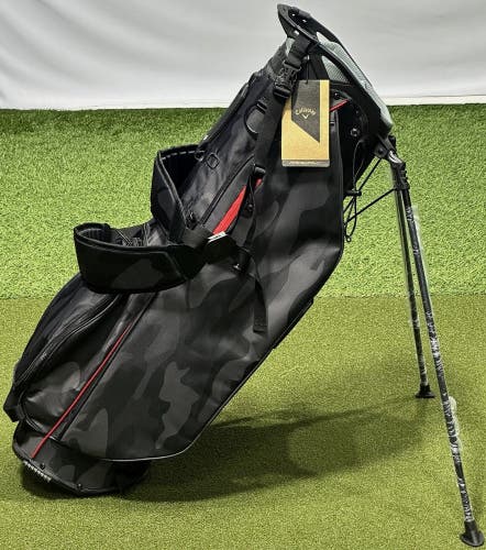 Callaway 2023 Fairway C Stand Double Strap 4-Way Golf Bag Black/Camo NEW #97631