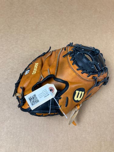 Used Wilson A2000  PUDGE PRO STOCK Right Hand Throw Catcher's Baseball Glove 32.5"