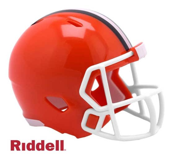 Cleveland Browns Pocket Pro Riddell NFL Helmet Speed Style - 2024 White Mask