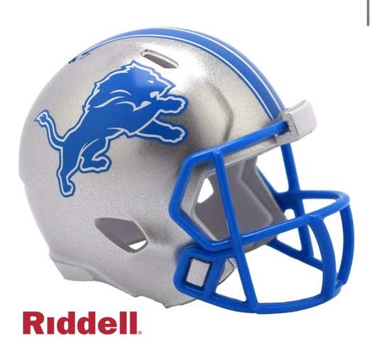 Detroit Lions Pocket Pro Riddell NFL Helmet Speed Style - 2024 Blue Mask