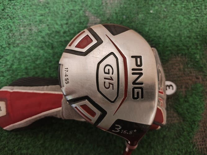 Ping G15 Fairway 3 Wood 14.5 Degree TFC 149 Regular Flex w Headcover