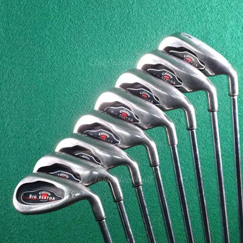 Callaway Big Bertha 2004 4-AW Iron Set Constant Weight Steel Uniflex *READ*