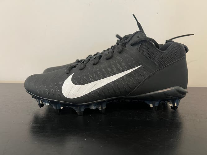 Men’s Size 11.5 Nike Alpha Menace Pro 2 Low Football Cleats Black CV6477-001 NEW