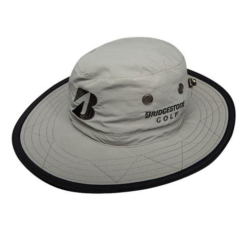 NEW Bridgestone Wide Brim Safari Boonie Gray Fitted S/M Hat/Cap