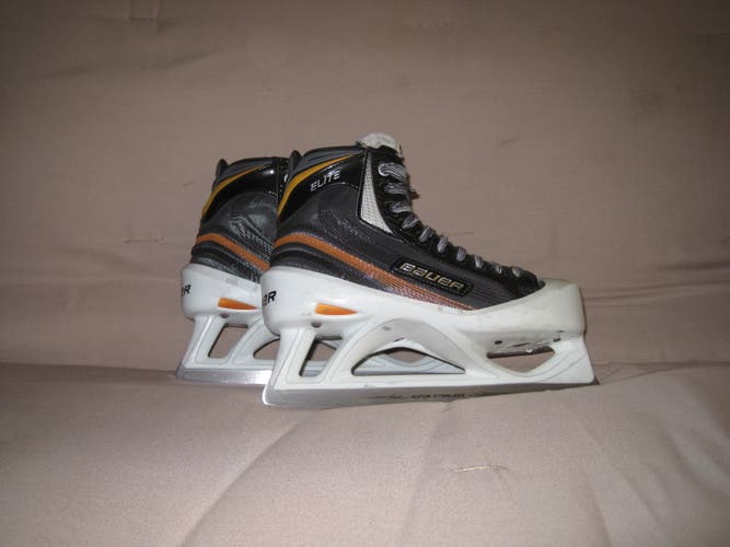 Used Senior Bauer Elite Hockey Goalie Skates Regular Width 8