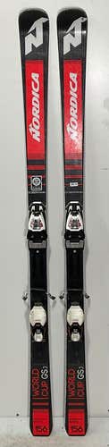 Used Nordica 156cm Racing Dobermann GSJ Skis With Marker Race 10 Bindings (SY1788)