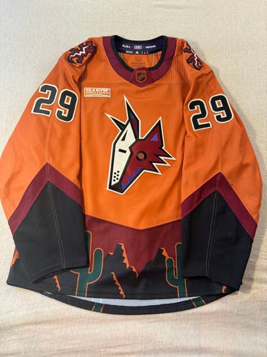 Arizona Coyotes Reverse Retro 2.0 Barrett Hayton Game Worn Jersey (Photo-Matched)