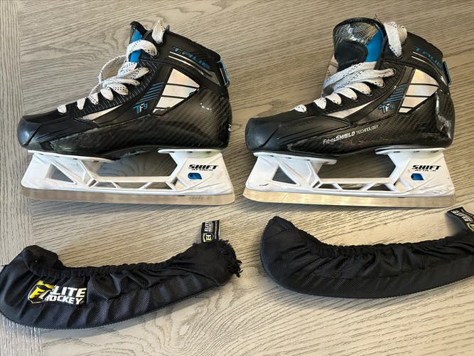 Used Senior True Regular Width Pro Stock 7.5 TF9 Hockey Goalie Skates