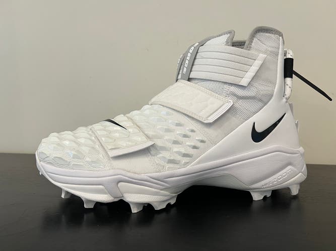 Men’s Size 13.5 Nike Force Savage Elite 2 Shark Football Cleats CK2824-100 White