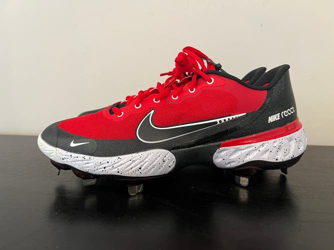 Size 8 Nike Alpha Huarache Elite 3 Low Baseball Cleats Red/Black CK0746-602