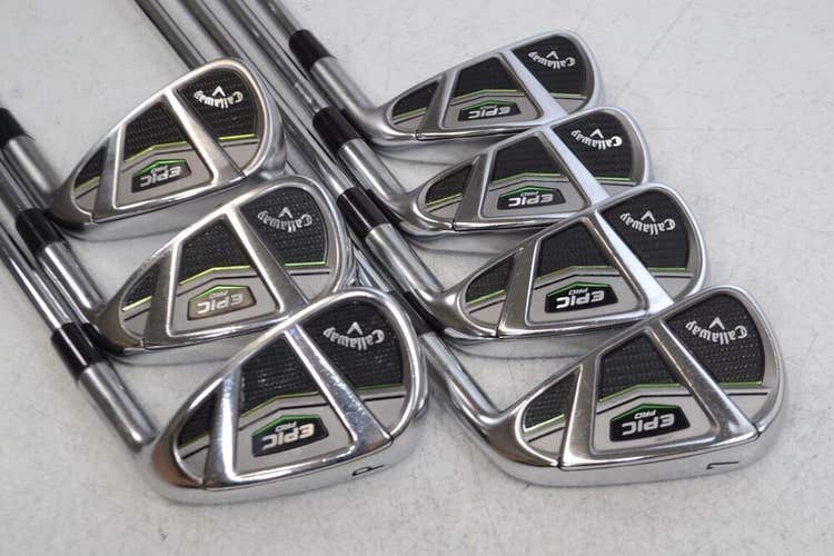 Callaway Epic Pro 4-PW Iron Set Right Stiff Project X LZ 6.0 Steel VCG # 176875