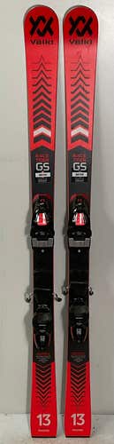 Used Kid's Volkl 132cm Racing Racetiger GS Skis With Marker Race 8 TLT Bindings (SY1792)