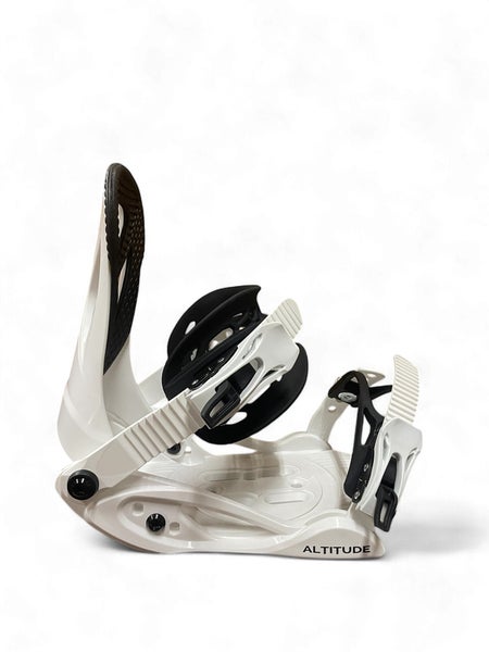 KIDS ALTITUDE "JR RIPPER" SNOWBOARD BINDINGS 4X4 3D EST (SIZES 3-6) WHITE/BLACK