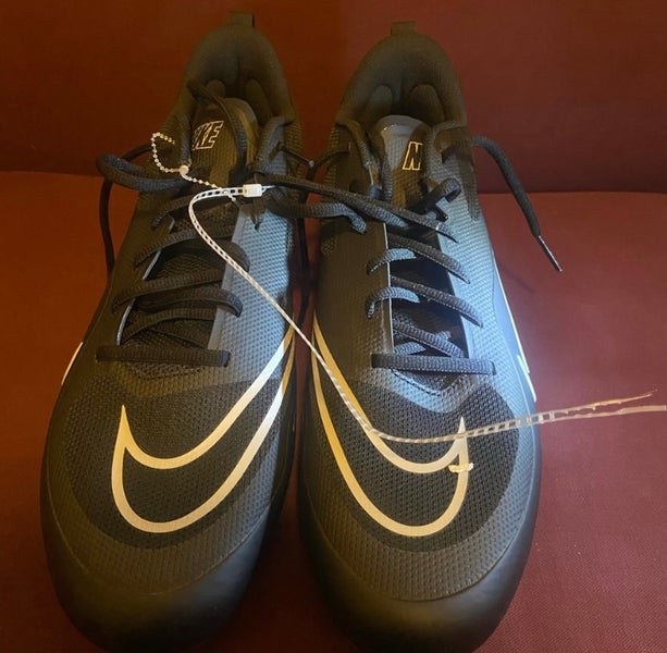Nike Black & Gray Alpha Huarache 8 Pro Lacrosse Cleats Size 16 - NEW